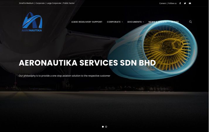 Screenshot of aeronautika.my