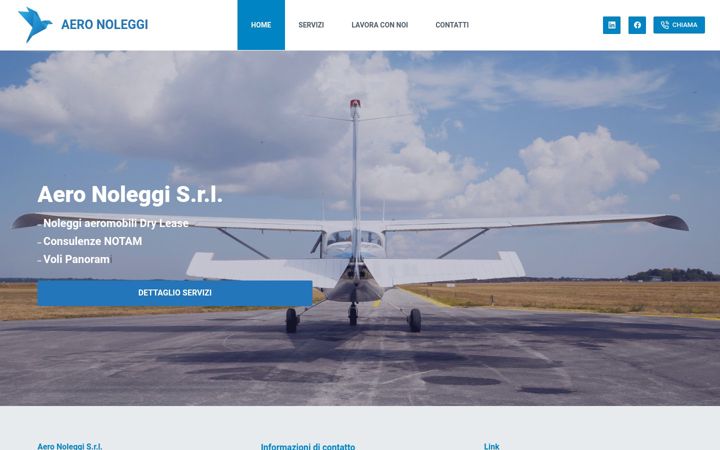 Screenshot of aeronoleggi.com