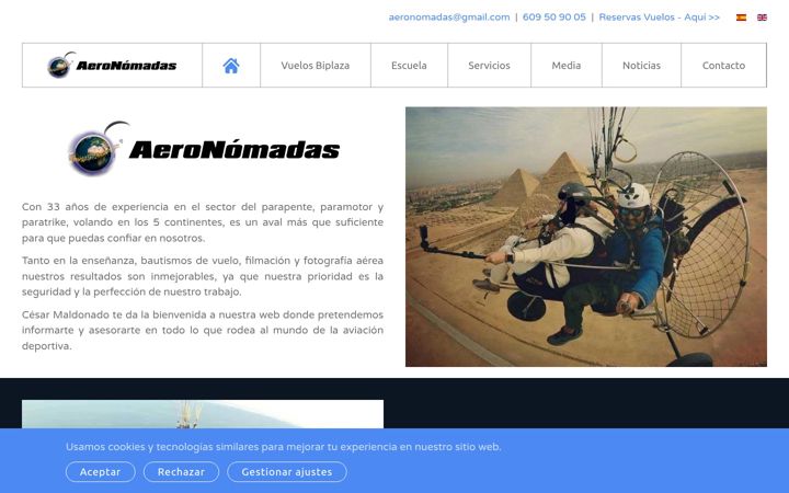 Screenshot von aeronomadas.com