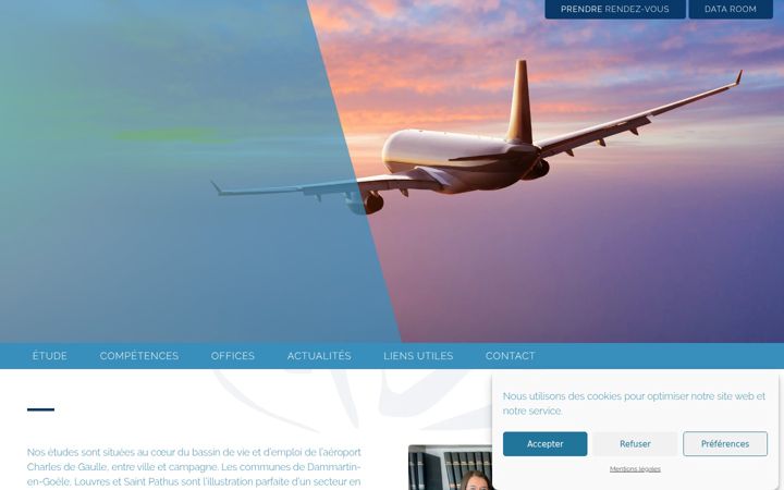 Screenshot of aeronot.notaires.fr