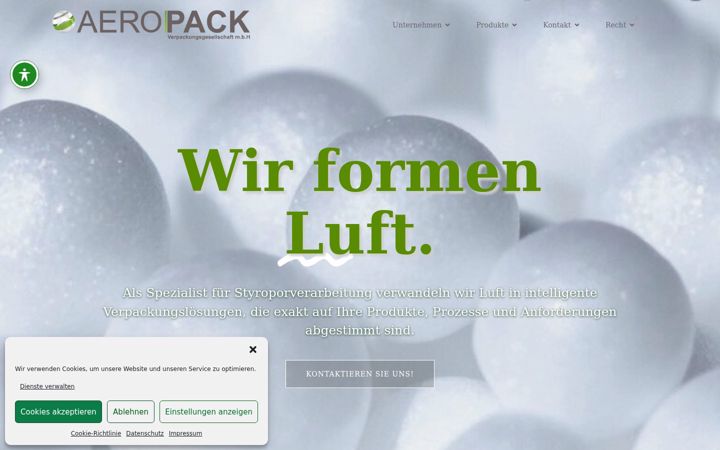 Screenshot di aeropack.de
