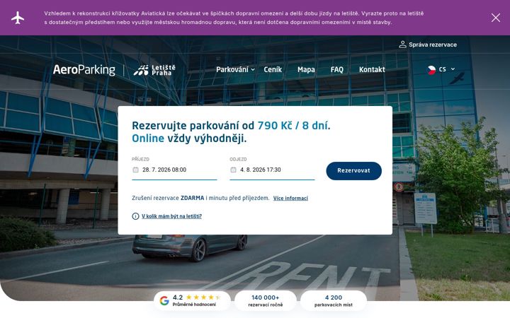 Screenshot of aeroparking.cz