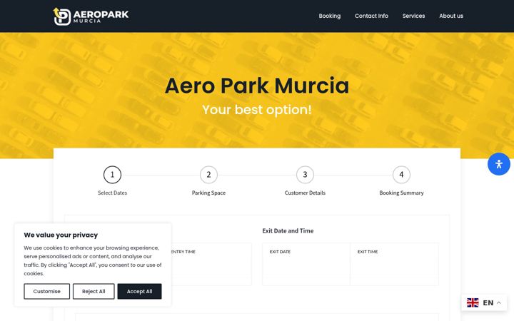 Screenshot von aeroparkmurcia.com