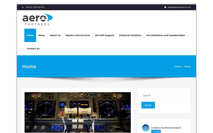 Screenshot of aeropartner.co.uk