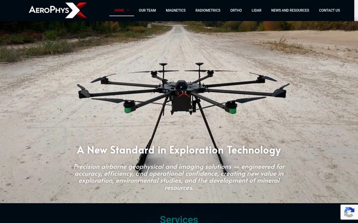 Screenshot di aerophysx.com