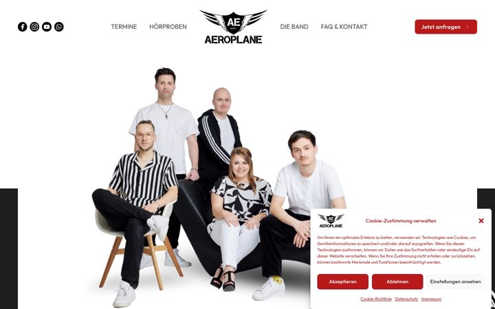 Screenshot of aeroplane-music.com