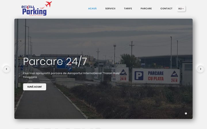 Screenshot of aeroport-timisoara-parcare.ro