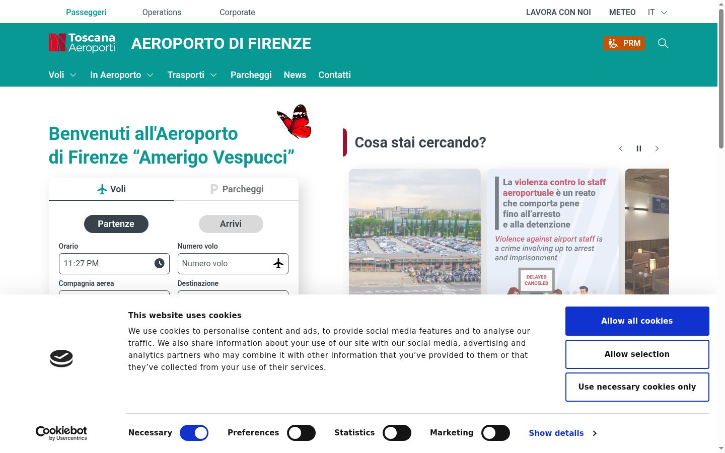 Snímek obrazovky baneru souhlasu zobrazeného před jakoukoli interakcí