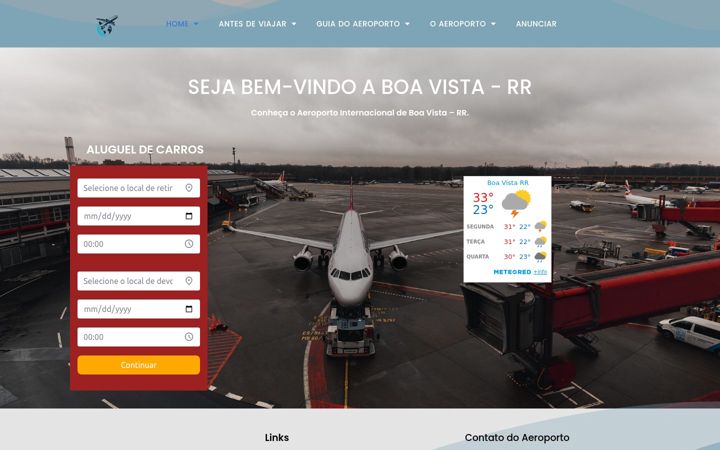 Snímek obrazovky aeroportodeboavistarr.com.br