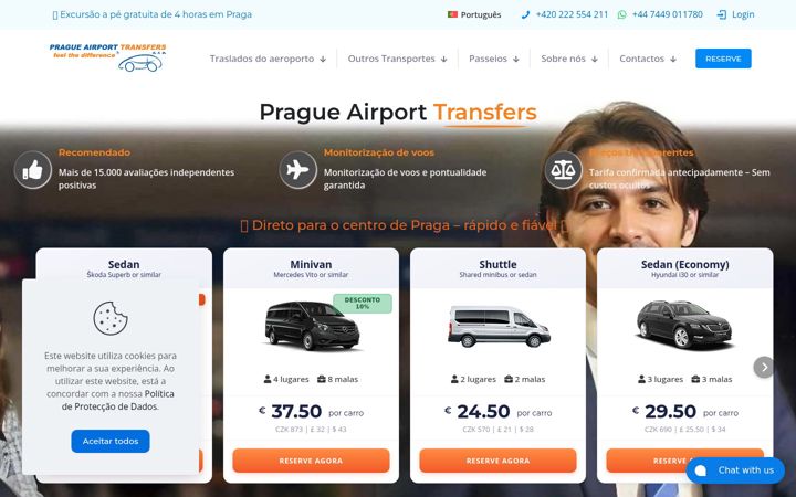Skærmbillede af aeroportopraga.com