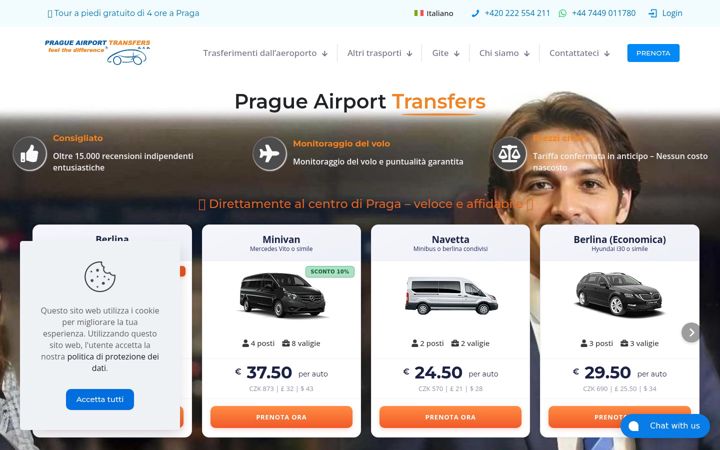 Screenshot di aeroportopraga.it