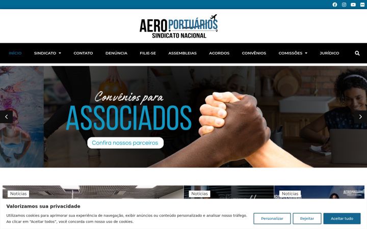 Ekrānuzņēmums no aeroportuarios.org.br