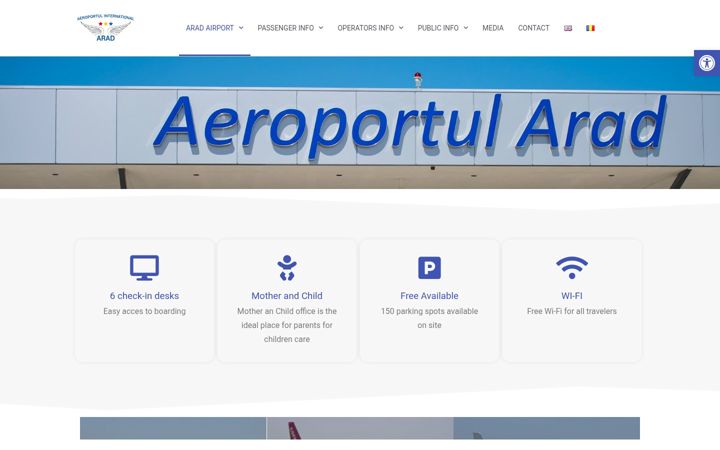 Skærmbillede af aeroportularad.ro
