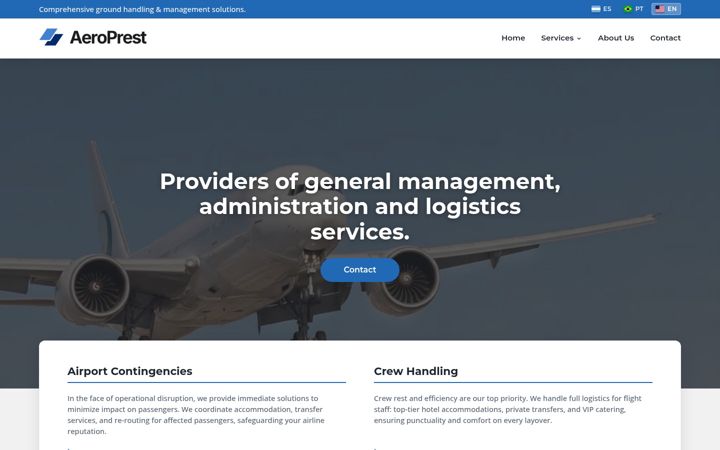 Screenshot of aeroprest.com.ar