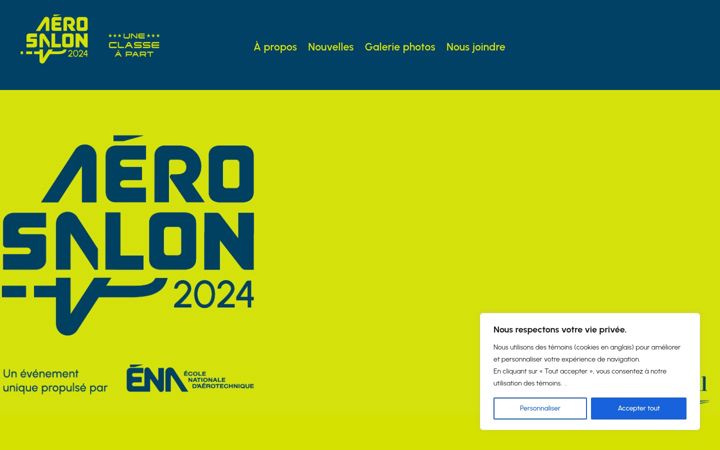 Screenshot of aerosalon.ca