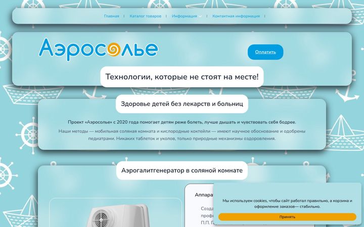 Captura de ecrã de aerosalt.ru