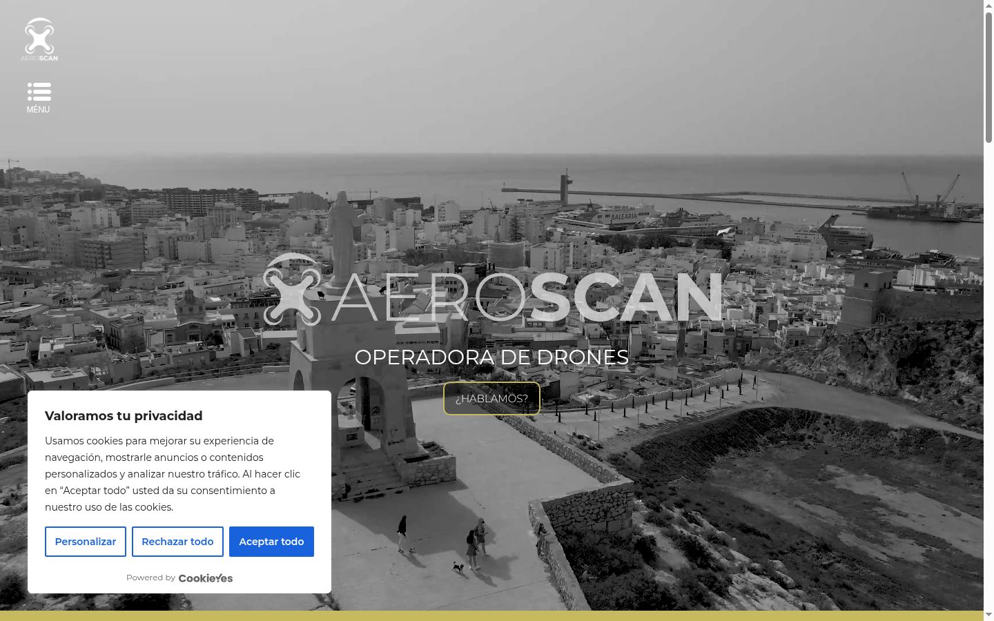 Screenshot του banner συγκατάθεσης που εμφανίστηκε πριν από οποιαδήποτε αλληλεπίδραση