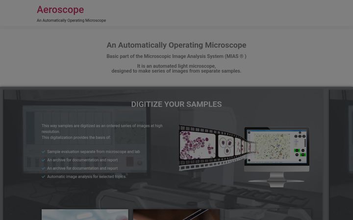 Screenshot of aeroscope.info
