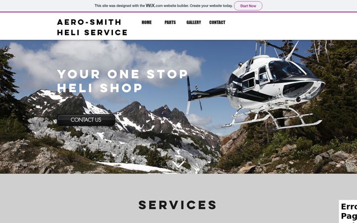 Screenshot of aerosmithheli.com