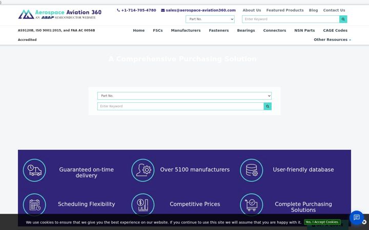 Screenshot of aerospace-aviation360.com