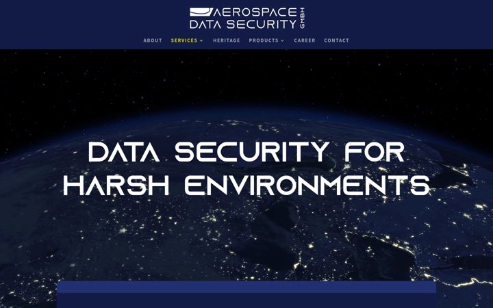 Posnetek zaslona aerospace-datasecurity.de