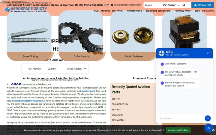 Screenshot of aerospace3sixty.com