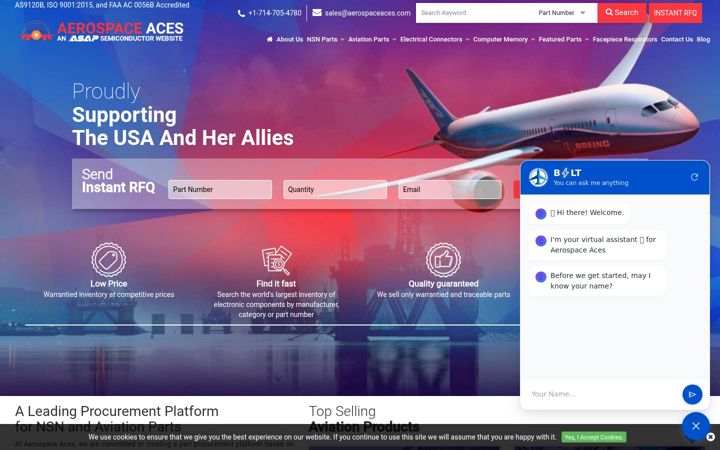 Captura de ecrã de aerospaceaces.com