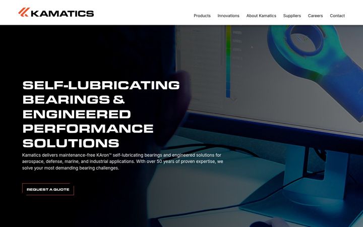 Screenshot of aerospacebearings.com