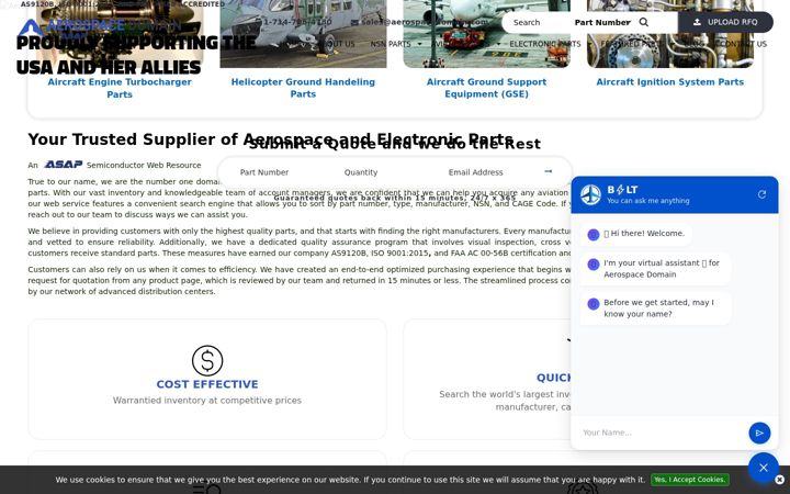 Screenshot of aerospacedomain.com