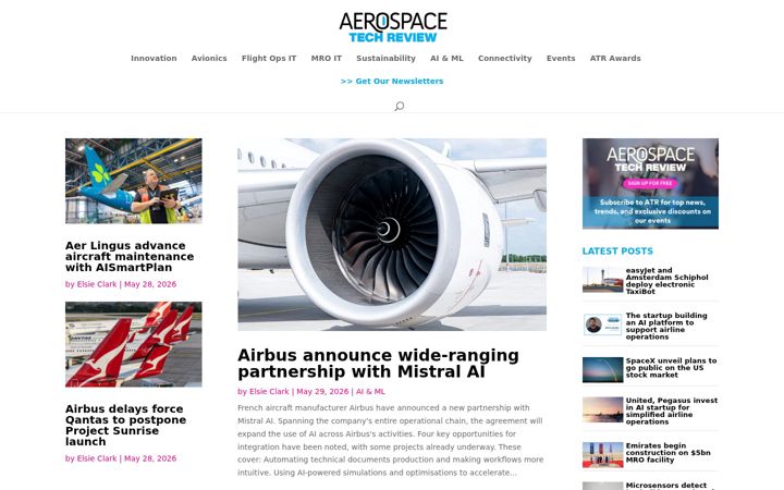 Ekraanipilt saidist aerospacetechreview.com