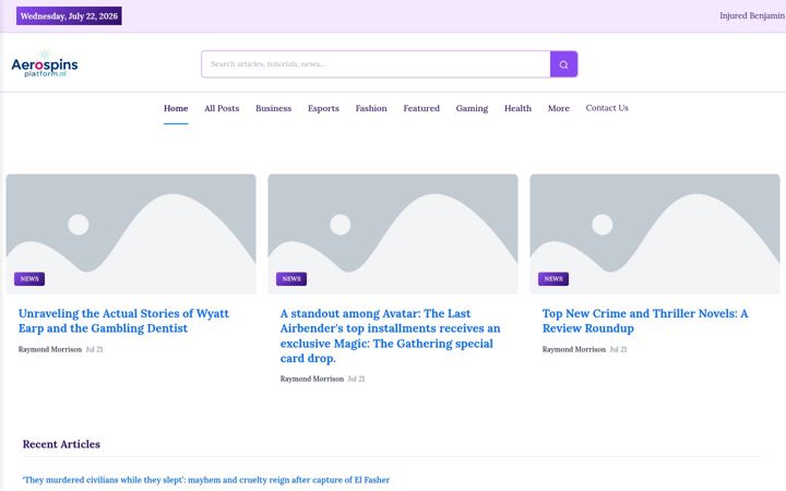 Screenshot of aerospinsplatform.nl