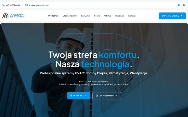 Screenshot of aerostal.com
