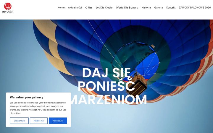 Captura de pantalla de aerostat.pl