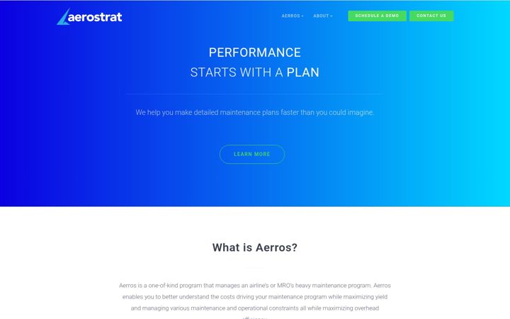 Screenshot of aerostratsoftware.com