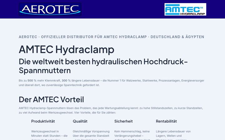 Screenshot of aerotec-international.com