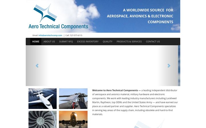 Screenshot of aerotechcomp.com