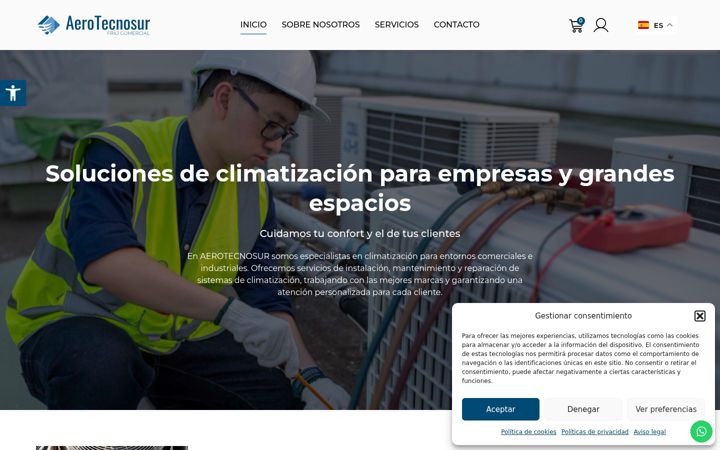Ekraanipilt saidist aerotecnosur.com