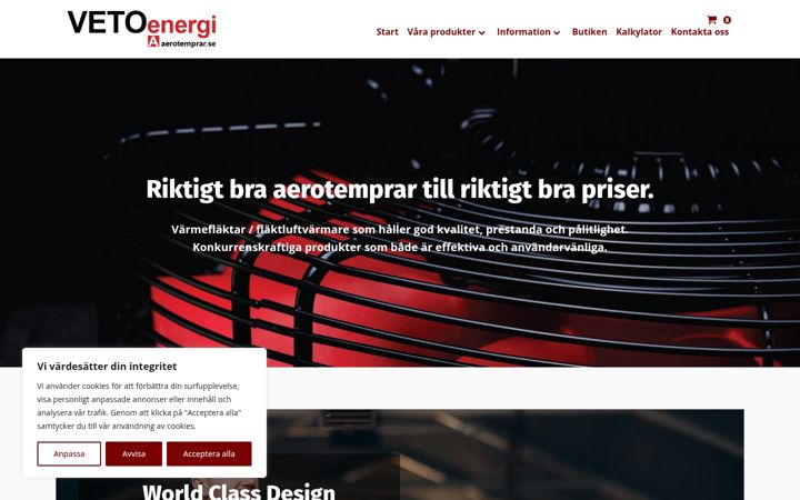 Screenshot of aerotemprar.se