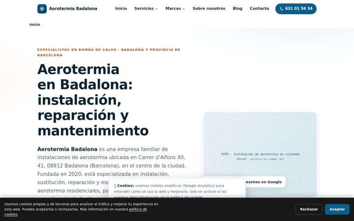 Screenshot of aerotermia-badalona.es