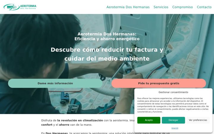 Screenshot of aerotermiadoshermanas.es