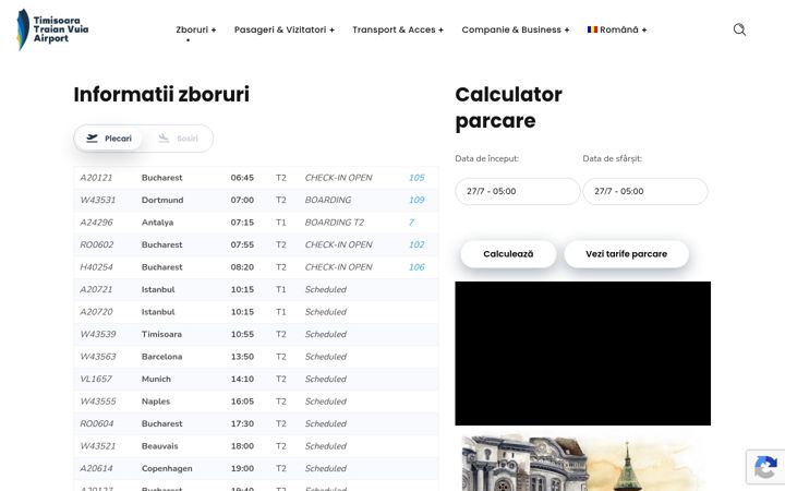 Screenshot ta' aerotim.ro