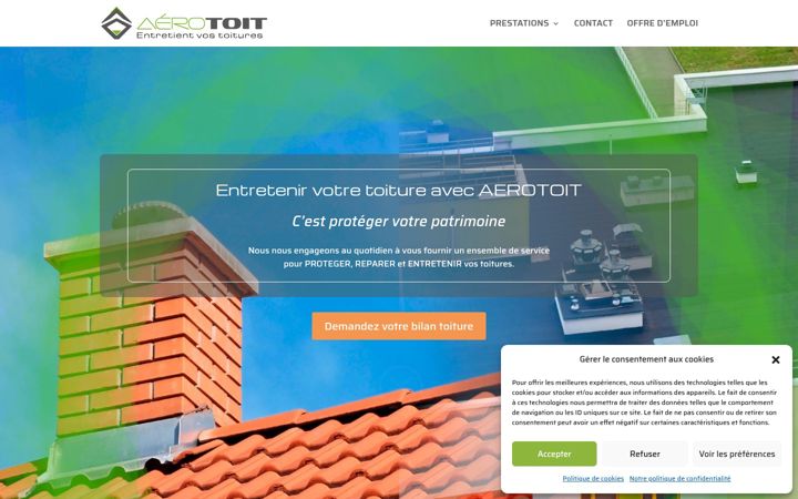 Screenshot ta' aerotoit.fr