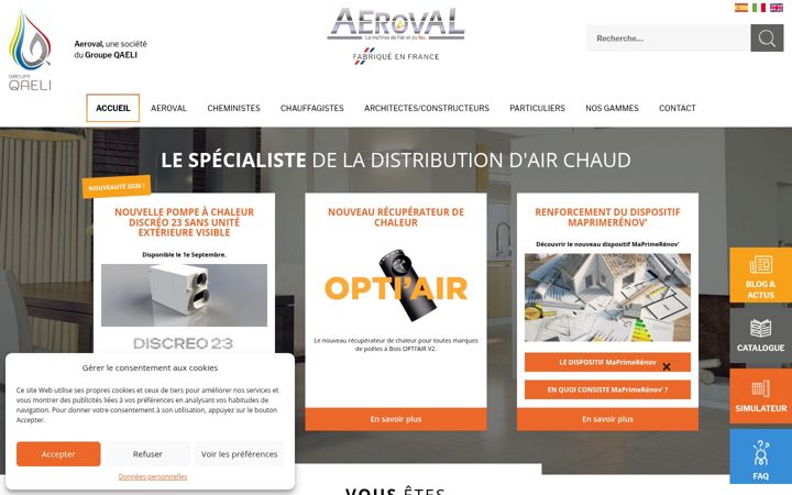 Ekraanipilt saidist aeroval-concept.com