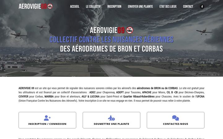 Screenshot of aerovigie69.fr