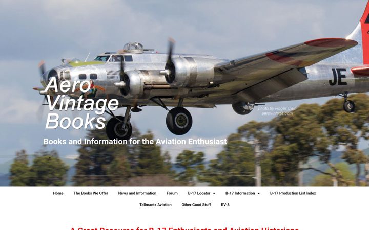 Screenshot von aerovintage.com