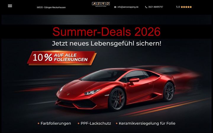 Screenshot of aerowrapping.de