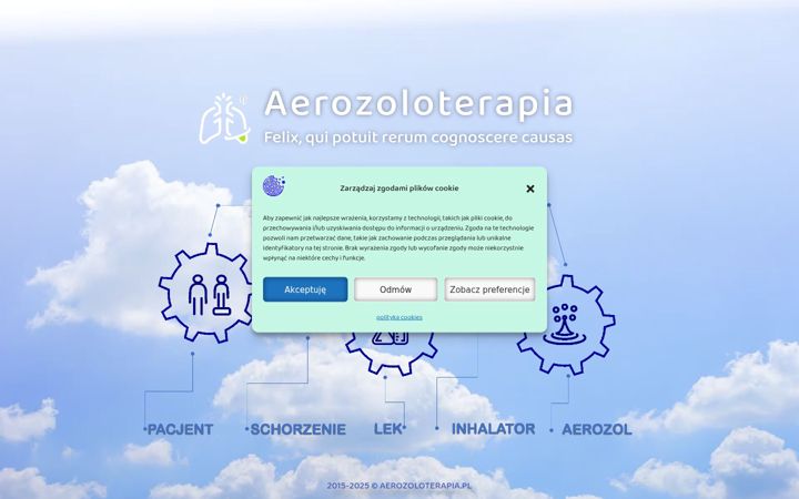 Ekrānuzņēmums no aerozoloterapia.pl