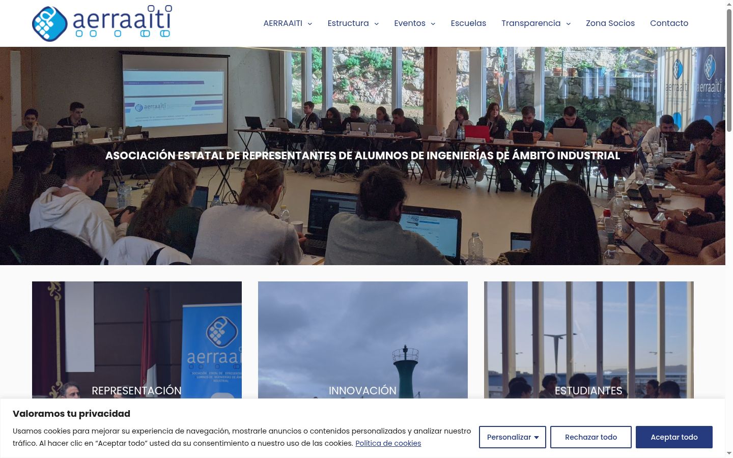 Capture d'écran de la bannière de consentement affichée avant toute interaction