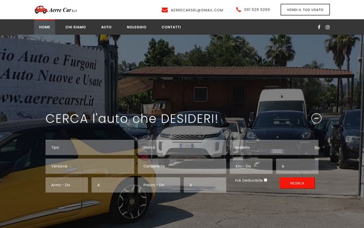 Screenshot of aerrecarsrl.it