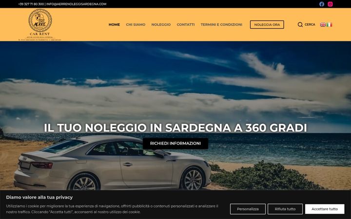 Screenshot του aerrenoleggisardegna.com